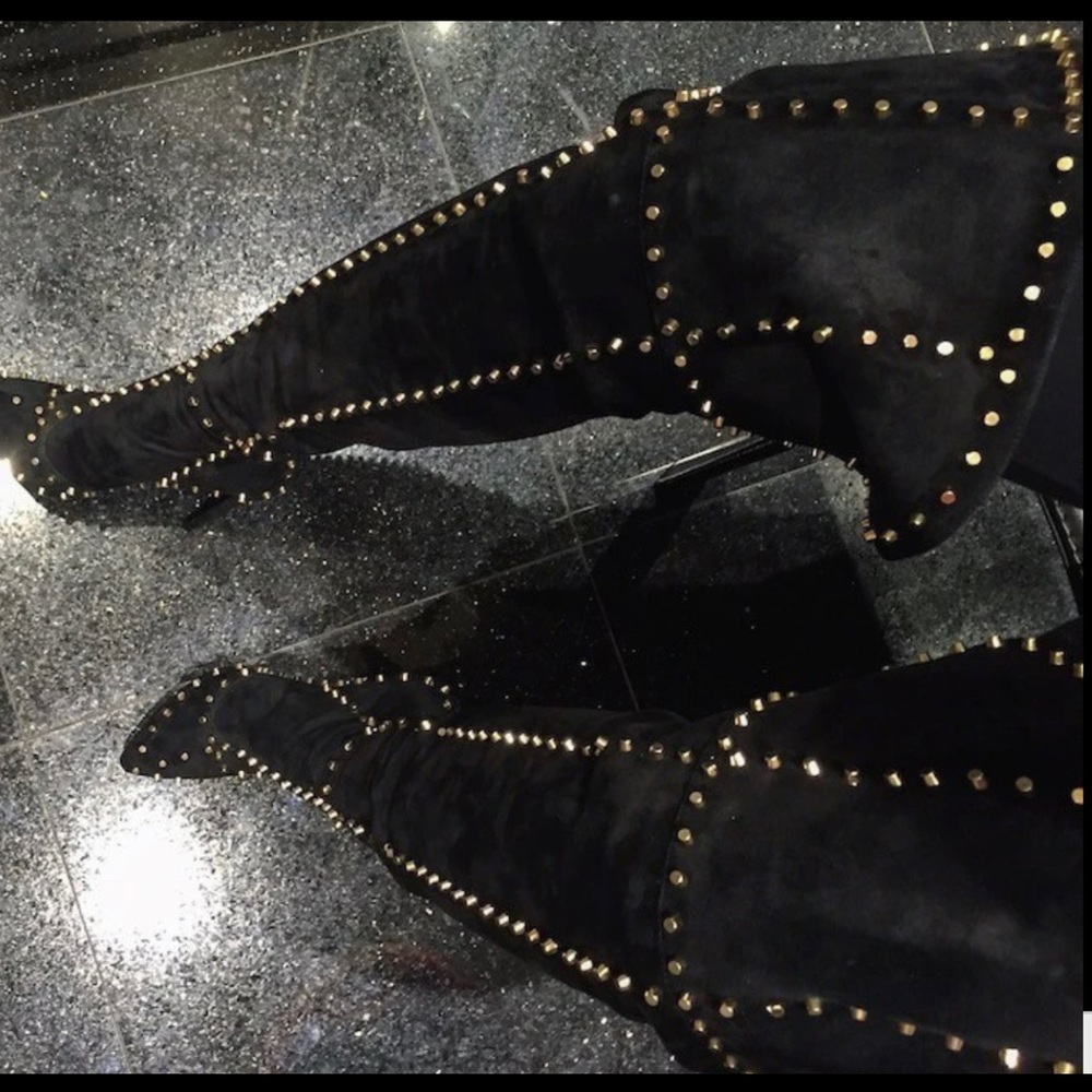 Studded Thigh Highs